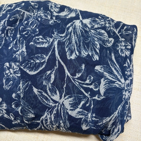 LC Lauren Conrad Kimono Women's One Size Topper Sheer Blue Floral Flowy Boho - Picture 7 of 9